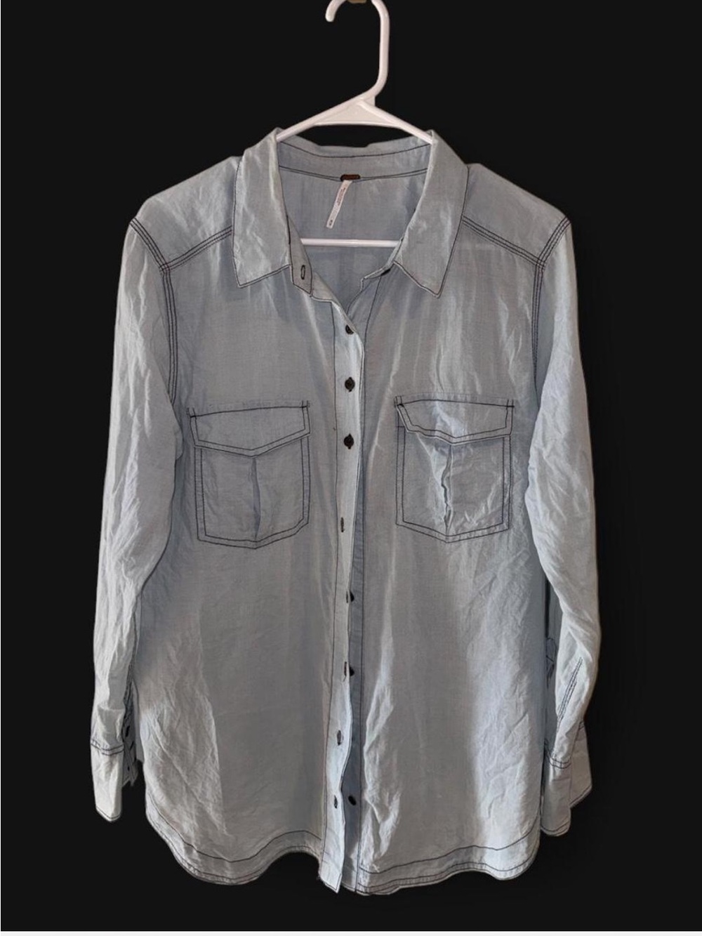 Free People Light Blue Men's Shirt Jacket